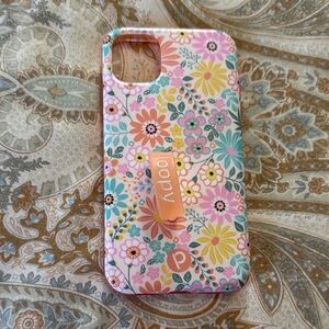 Loopy Case Floral Multi-Color Phone Case with Pink Loopy - iPhone 11